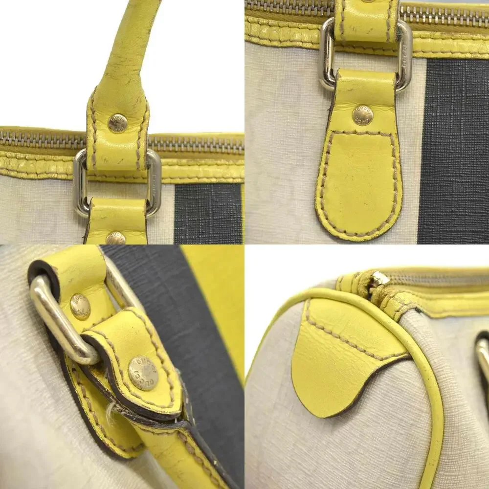 Gucci GG Plus Monogram Web Stripe Small Joy Boston Yellow - Picture 6 of 15